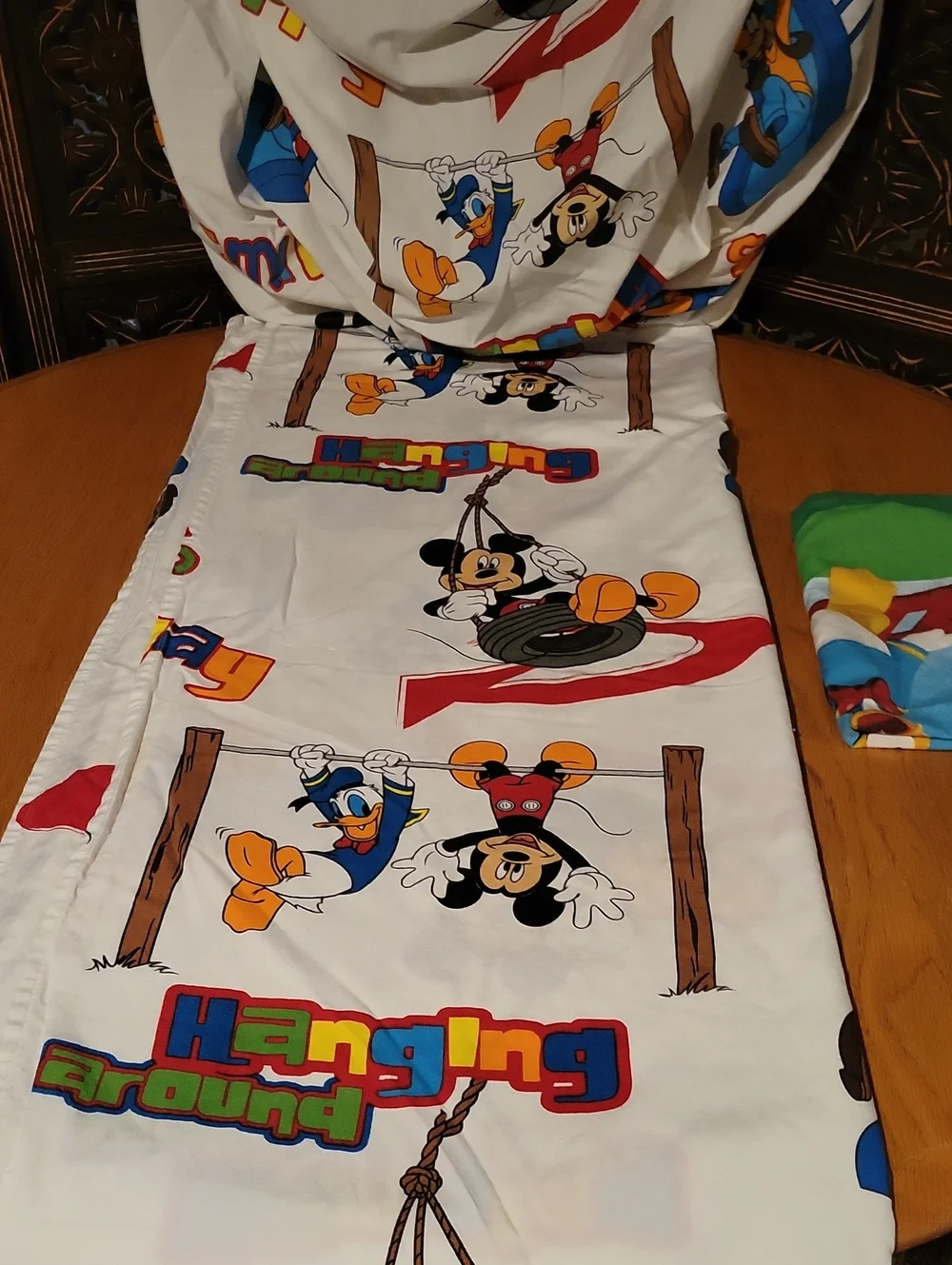 Disney Kids Twin Sheet Set in White with Multicolor Character Prints